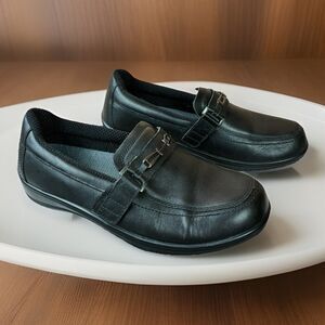 Orthofeet Women’s Black Leather Chelsea 817 Orthopedic Diabetic Loafers Sz 9.5